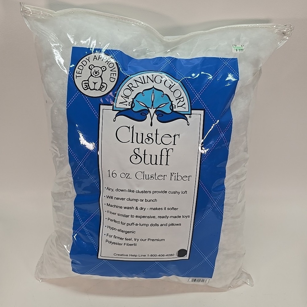 Morning Glory White Cluster Fiber Stuffing for Crafts and Pillows 16 oz